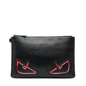 Fendi Monster Bugs Eye Leather Clutch Bag
